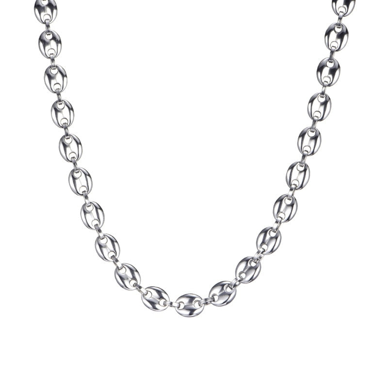 Coffee Bean Chain Stainless Steel Jewelry Set