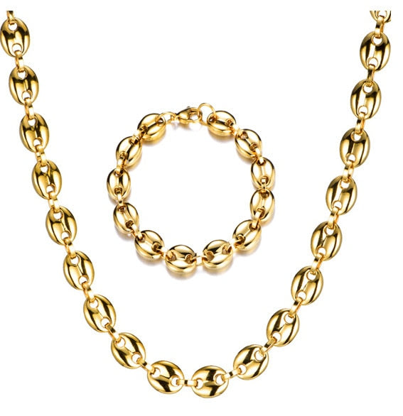 Premium Stainless Steel Coffee Bean Chain Necklace - Mens Hip Hop Style - Shop Now! Best Seller! from Charm Bracelets - price 14.12 Premium Stainless Steel Coffee Bean Chain Necklace - Mens Hip Hop Style - Shop Now! Best Seller! from Charm Bracelets - price 14.12