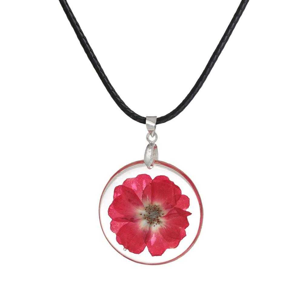 Handmade Resin Daisy Flower Necklace-Pendant Necklaces-Kirijewels.com-white-Kirijewels.com