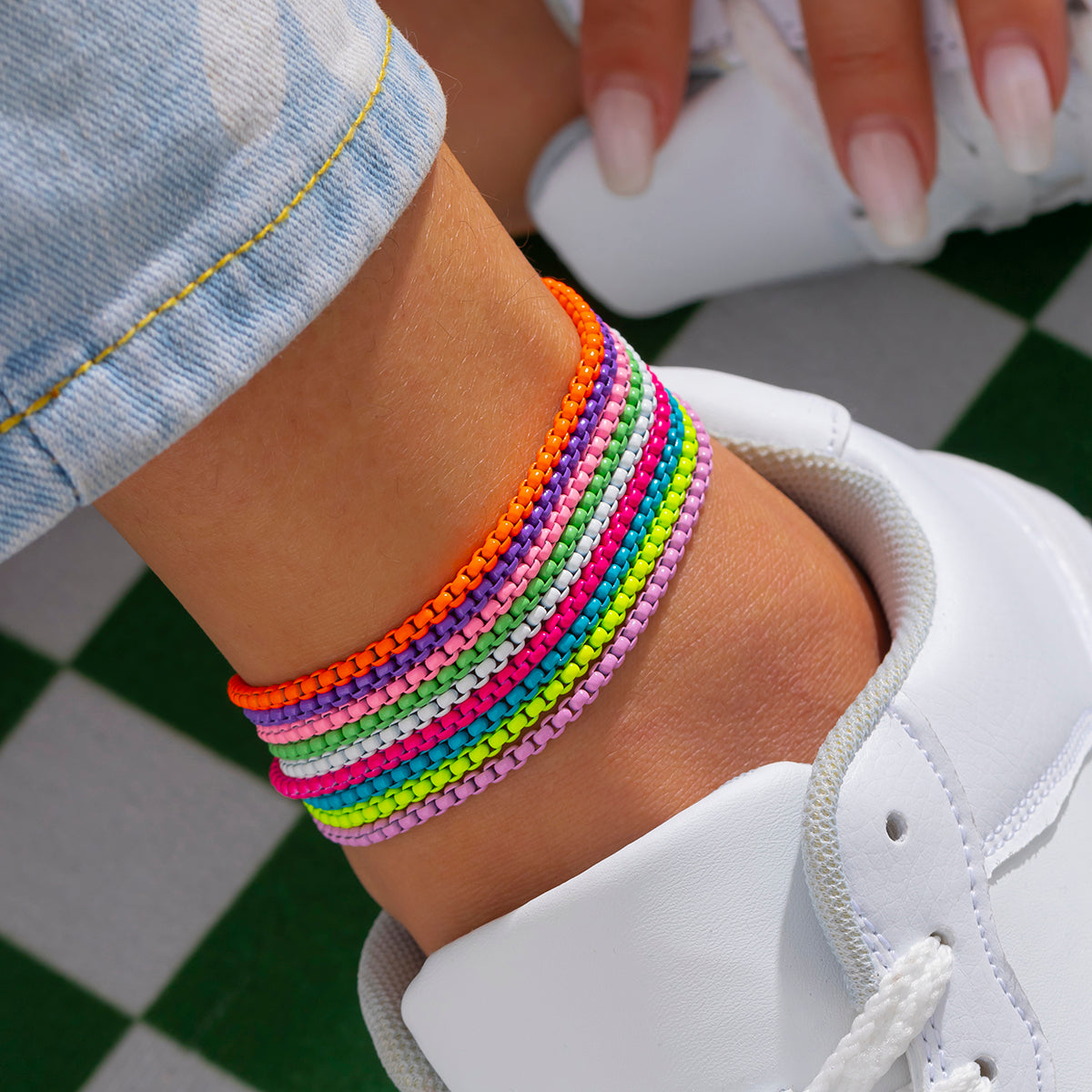 Barefoot Iron Chain Adjustable Anklet Bracelet