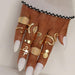 Vintage Gold Star Midi Moon Rings Set - Kirijewels.com