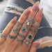 Vintage Gold Star Midi Moon Rings Set - Kirijewels.com