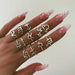 Vintage Gold Star Midi Moon Rings Set - Kirijewels.com