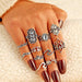Vintage Gold Star Midi Moon Rings Set - Kirijewels.com