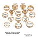 Vintage Gold Star Midi Moon Rings Set - Kirijewels.com