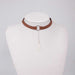 Round Pendant Collar Leather Choker Necklace-Choker Necklaces-Kirijewels.com-BROWN SILVER-Kirijewels.com