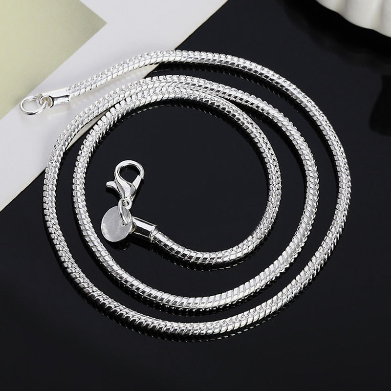 Charlotte 925 Sterling Silver Snake Chain Necklace