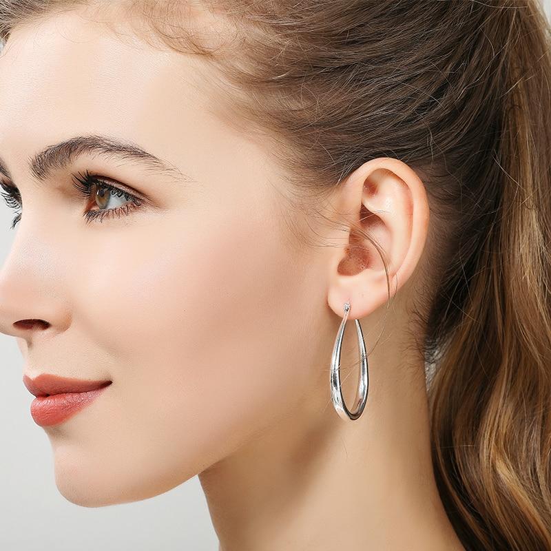 Smooth Circle 925 Silver Hoop Earrings - Kirijewels.com