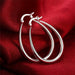 Smooth Circle 925 Silver Hoop Earrings - Kirijewels.com