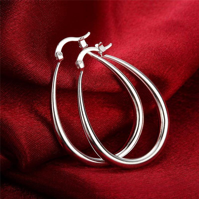 Smooth Circle 925 Silver Hoop Earrings - Kirijewels.com
