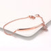 Cubic Zirconia Ball Fashion Charm Bracelet-Charm Bracelets-Kirijewels.com-Rose Gold Plated-Kirijewels.com