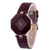 Trendy Leather Band Quartz Wrist watch-Women's Watches-Kirijewels.com-Red-Kirijewels.com