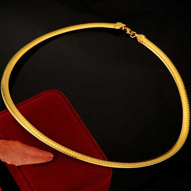 Free New Elegant Stainless Steel Choker Necklace-Choker Necklaces-Kirijewels.com-SSNEG7314 Gold 50CM-Kirijewels.com