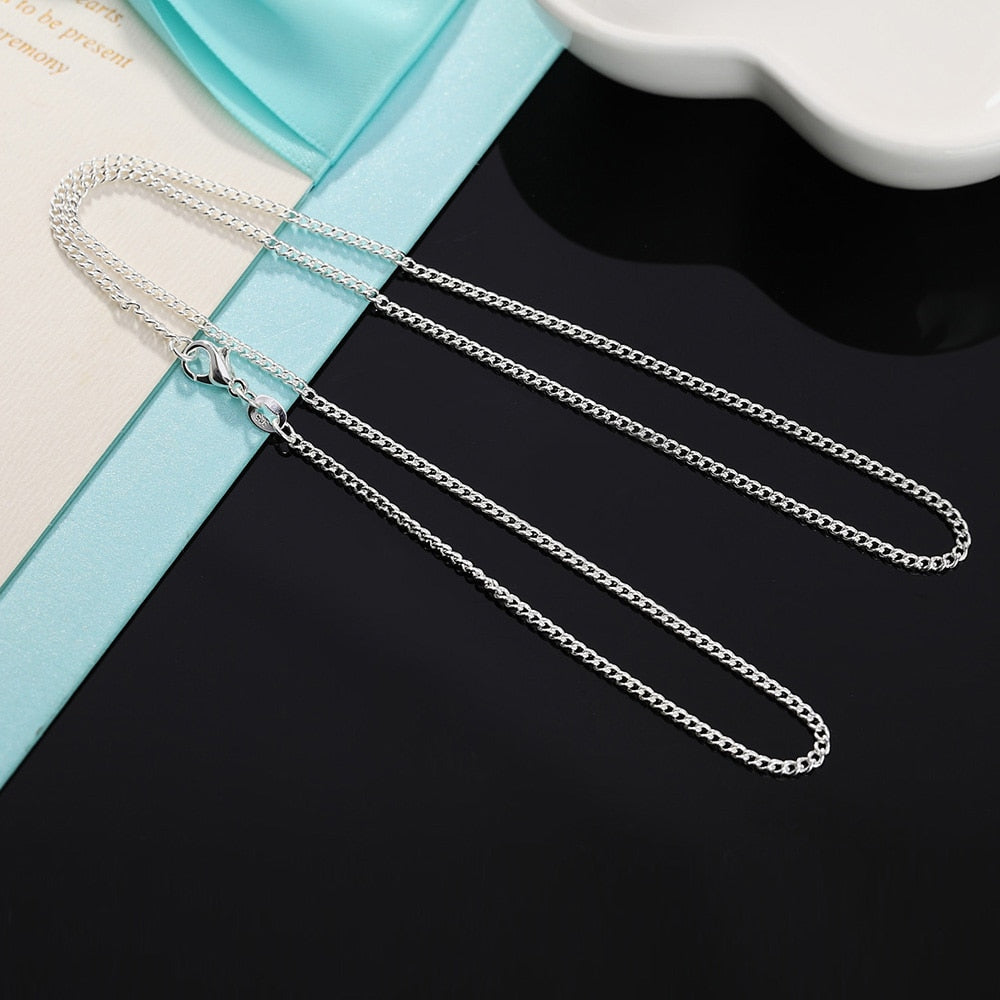 Alice 925 Sterling Silver Side Chain Necklace