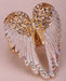 Free Angel Wings Stretch Ring-Rings-Kirijewels.com-Resizable-gold clear-Kirijewels.com