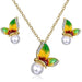 Imitation Pearl Butterfly Jewelry Set - Kirijewels.com