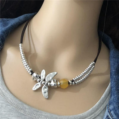 Lake Darner Dragonfly Statement Necklace - Kirijewels.com