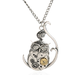 Free Moon Owl Pendant Necklace-Necklace-Kirijewels.com-Antique-Kirijewels.com