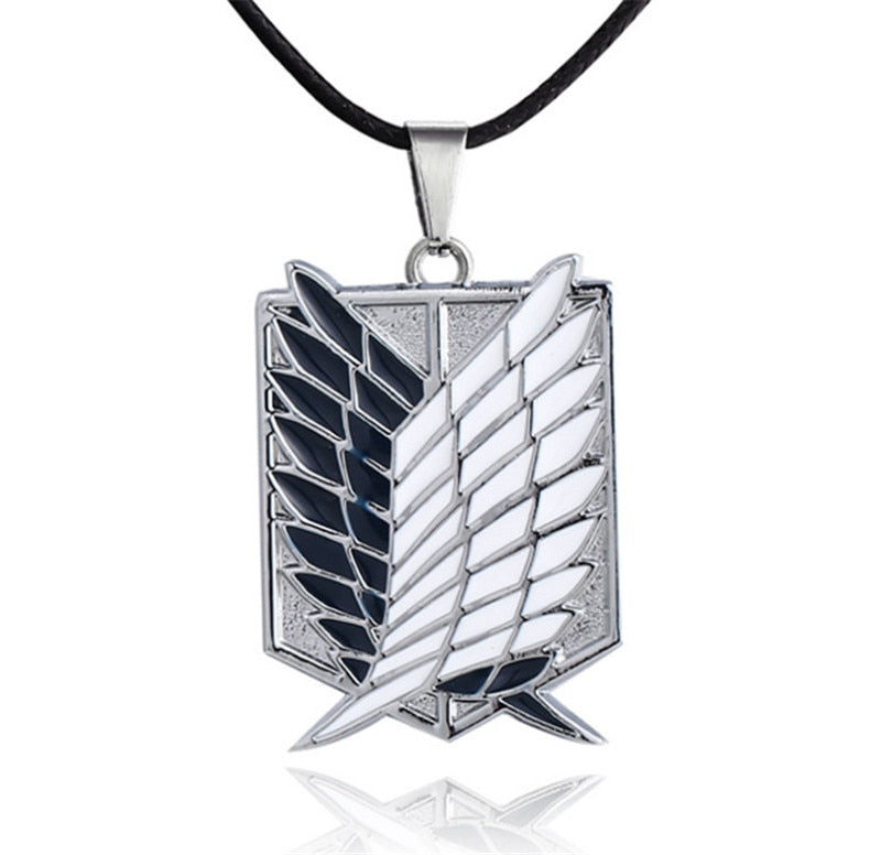 Wings Of Liberty Feather Leather Chain Necklace