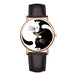 Genuine Leather White Cat Watch-Women's Watches-Kirijewels.com-black no box-Kirijewels.com