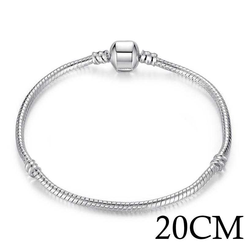 Sterling Silver Snake Chain Bracelet-Bracelet-Kirijewels.com-20cm Length-silver-Kirijewels.com