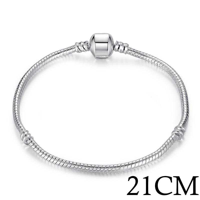 Sterling Silver Snake Chain Bracelet-Bracelet-Kirijewels.com-21cm Length-silver-Kirijewels.com
