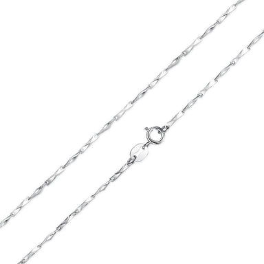 Valentina 100% Sterling Silver 925 Lobster Clasp Adjustable Chain Necklace-Chain Necklaces-Kirijewels.com-silver SCA001-Kirijewels.com