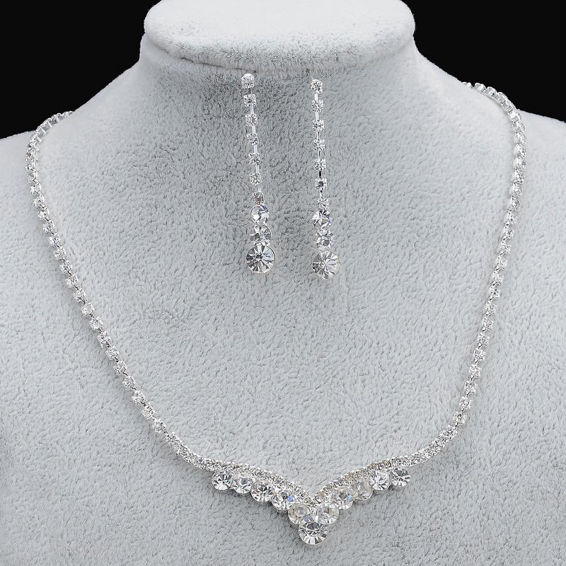 Bridesmaid Rhinestone Crystal Wedding Jewelry Set