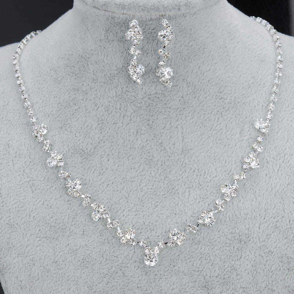 Bridesmaid Rhinestone Crystal Wedding Jewelry Set