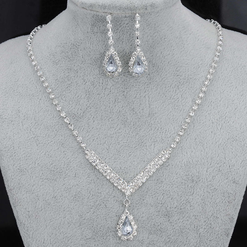 Bridesmaid Rhinestone Crystal Wedding Jewelry Set