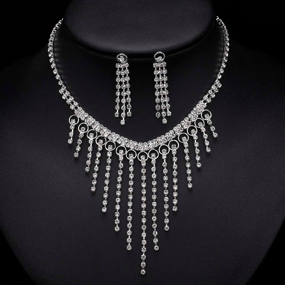 Bridesmaid Rhinestone Crystal Wedding Jewelry Set