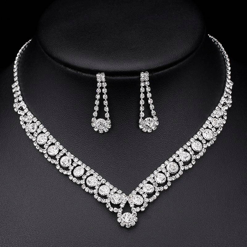 Bridesmaid Rhinestone Crystal Wedding Jewelry Set