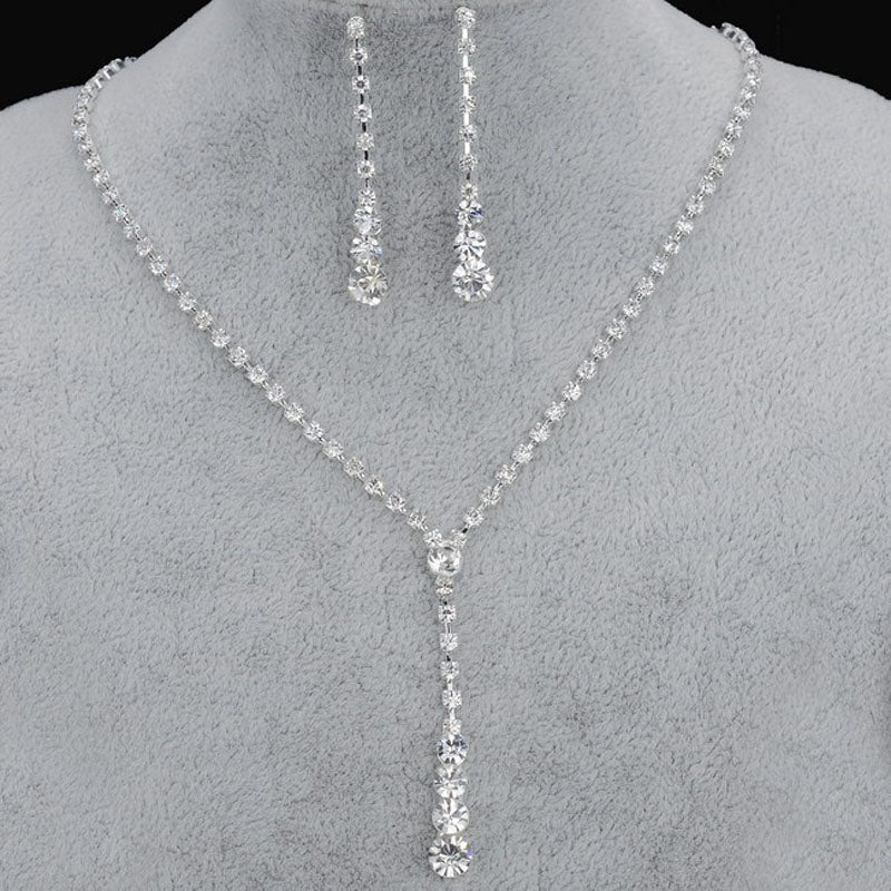 Bridesmaid Rhinestone Crystal Wedding Jewelry Set