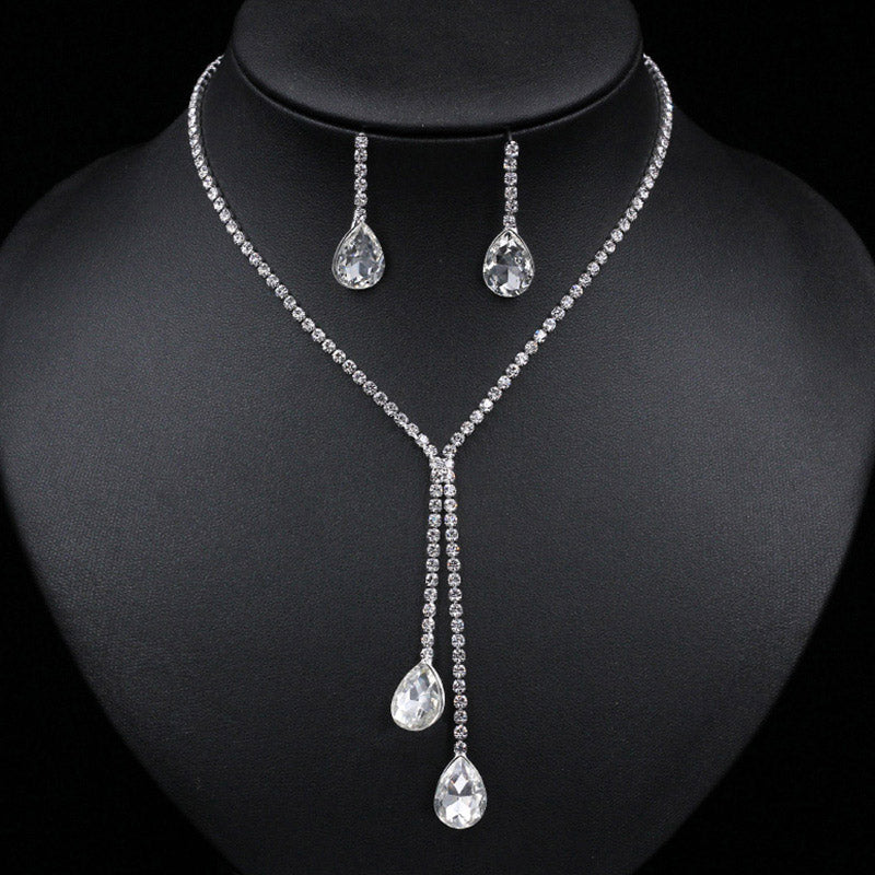 Bridesmaid Rhinestone Crystal Wedding Jewelry Set