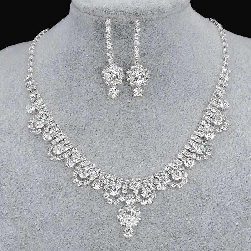 Bridesmaid Rhinestone Crystal Wedding Jewelry Set