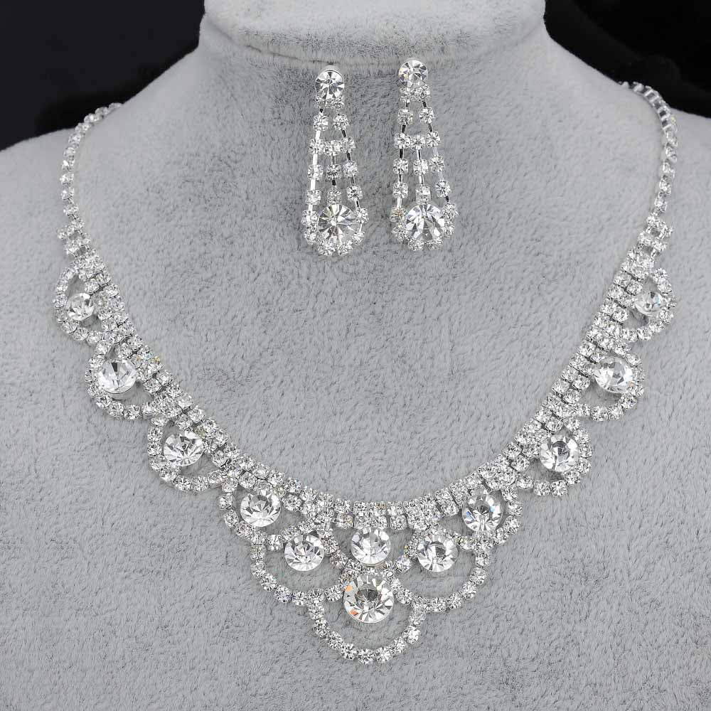 Bridesmaid Rhinestone Crystal Wedding Jewelry Set