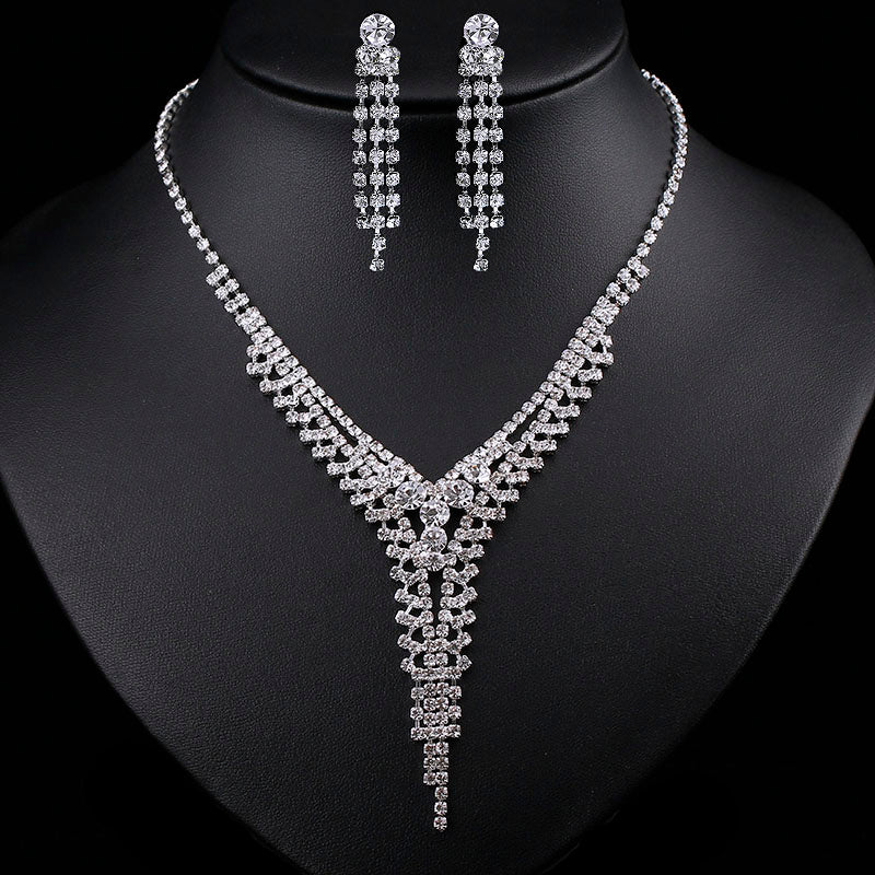 Bridesmaid Rhinestone Crystal Wedding Jewelry Set