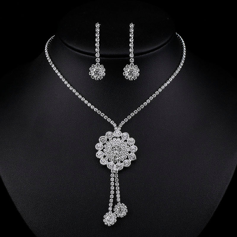 Bridesmaid Rhinestone Crystal Wedding Jewelry Set