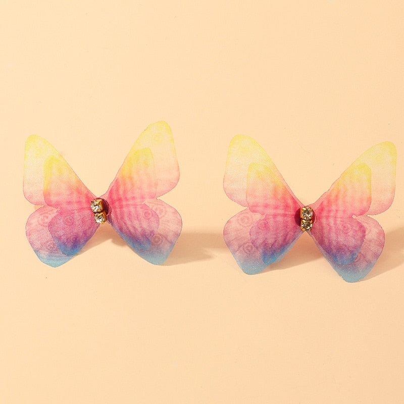 Monarch Big Circle Butterfly Hoop Earrings