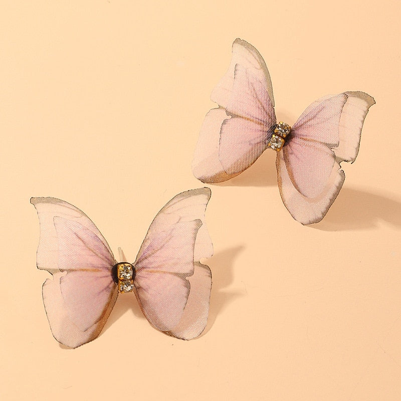 Monarch Big Circle Butterfly Hoop Earrings