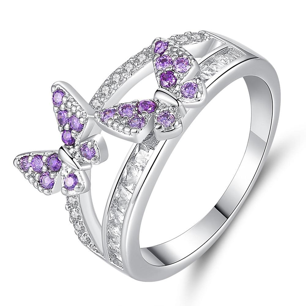 Sophia Crystal Zircon Butterfly Ring - Kirijewels.com