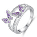 Sophia Crystal Zircon Butterfly Ring - Kirijewels.com