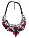 Best Lady Crystal Statement Necklace-Pendant Necklaces-Kirijewels.com-Red White-Kirijewels.com