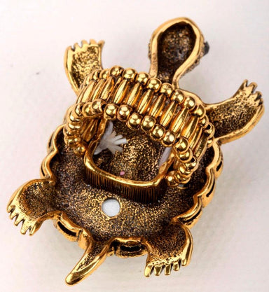 Antique Gold Turtle Stretch Ring - Kirijewels.com