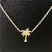 Island Life Gold Palm Tree Necklace-Pendant Necklaces-Kirijewels.com-Gold-color-Kirijewels.com