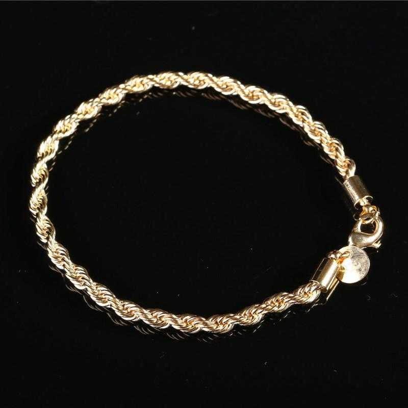 Free Sterling Silver Twisted Chain Bracelet-Bracelet-Kirijewels.com-gold-Kirijewels.com