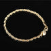 Free Sterling Silver Twisted Chain Bracelet-Bracelet-Kirijewels.com-gold 2-Kirijewels.com