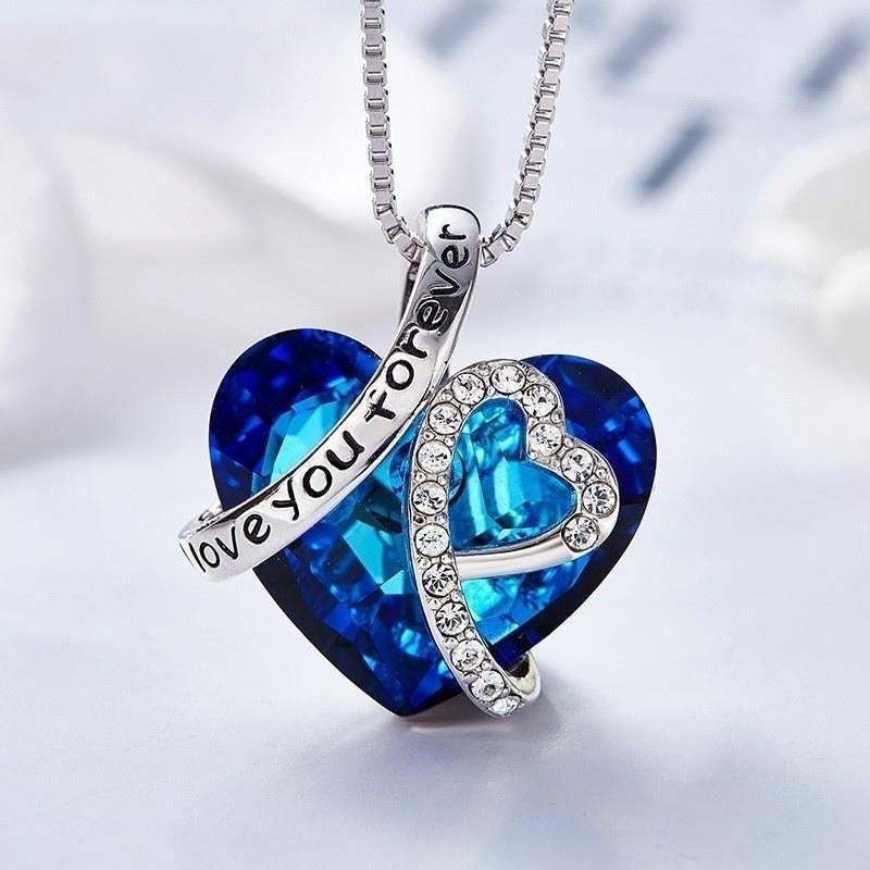 Valentine Heart Of The Ocean Crystal Necklace