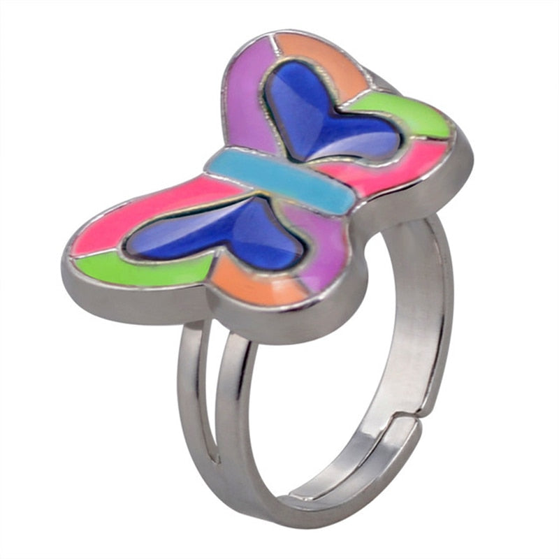 Emotion Temperature Adjustable Butterfly Ring