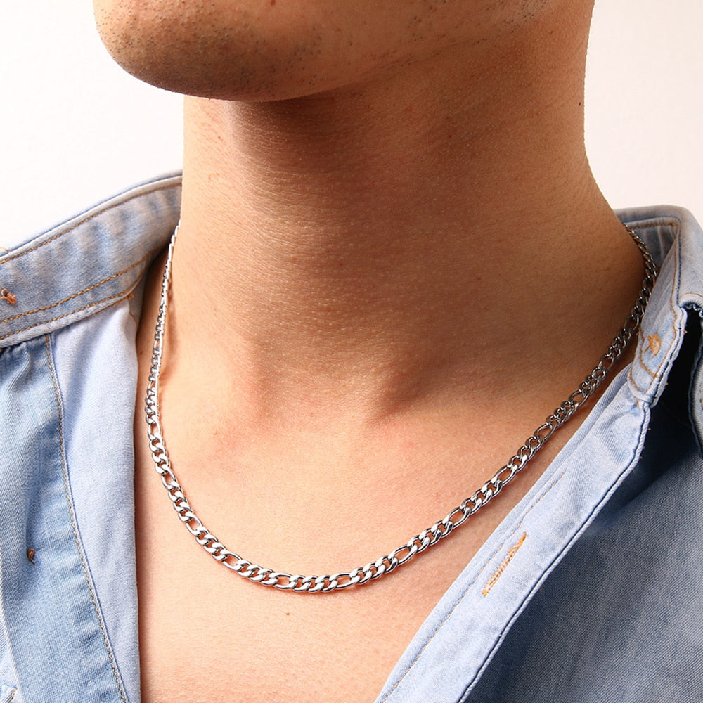 Sophia Stainless Steel Chain Necklace —